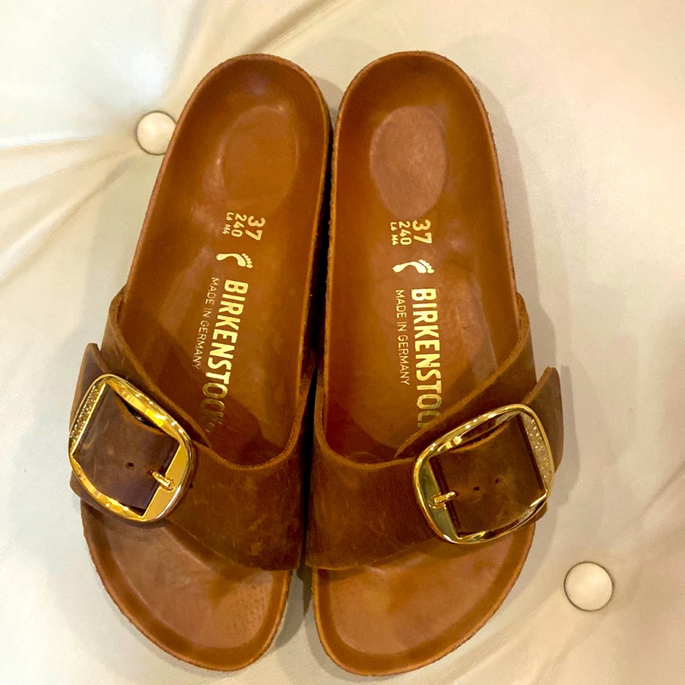 Birkenstock Madrid big buckle cognac size 37